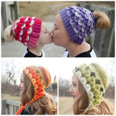 Duo Crocodile Stitch Capuche Hood & Messy Bun Hats - Bonita Patterns